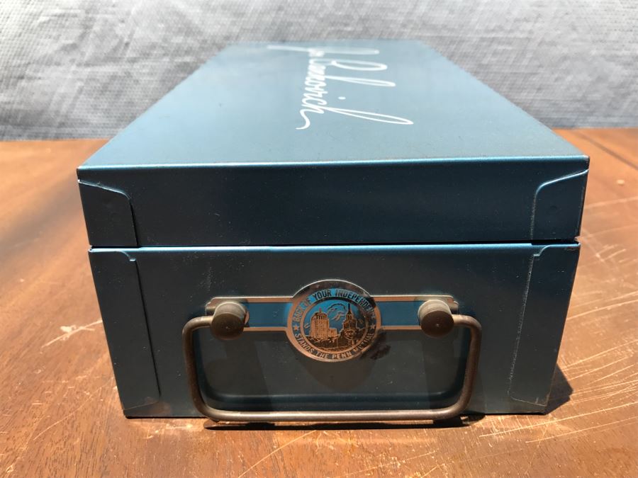 J C Higgins Gun Cleaning Kit Box With Bottles And Blue Metal Box [Photo 3]