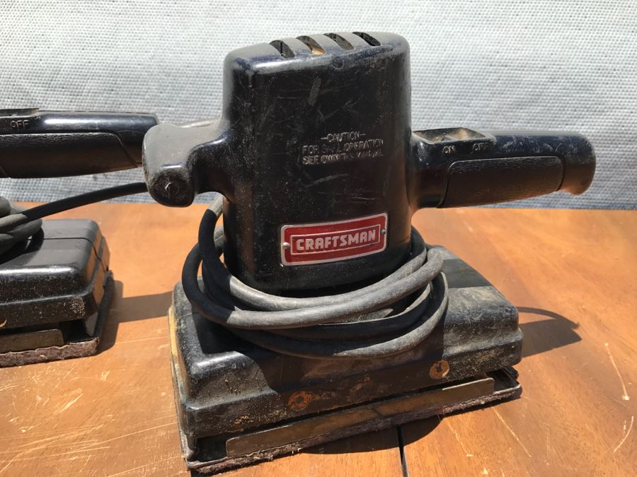 Pair Of Craftsman Dual Motion Sanders And RYOBI Detail Sander