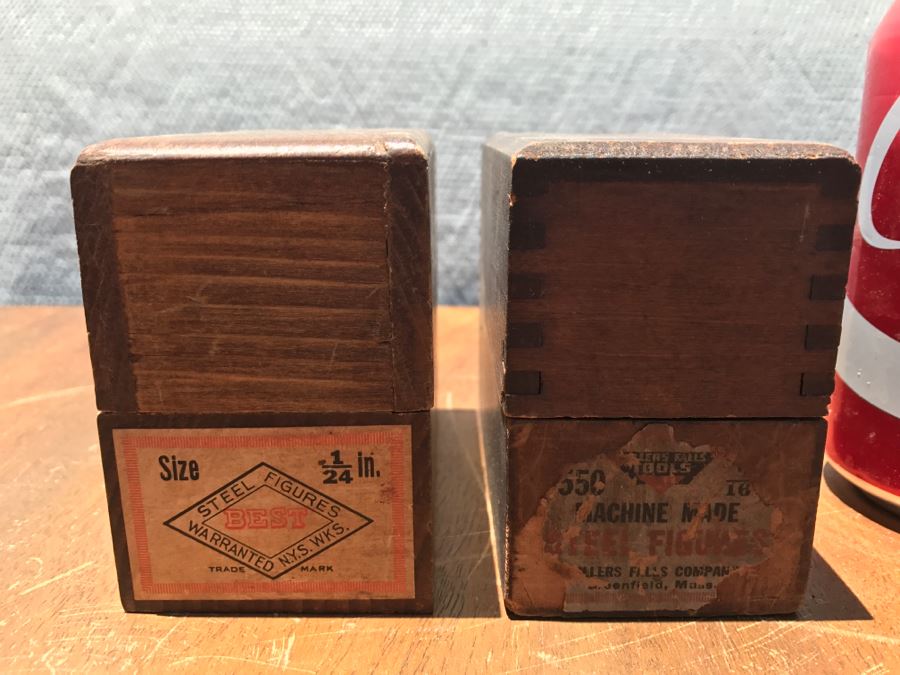 Pair Of Machine Made Steel Figures With Wooden Boxes [Photo 2]