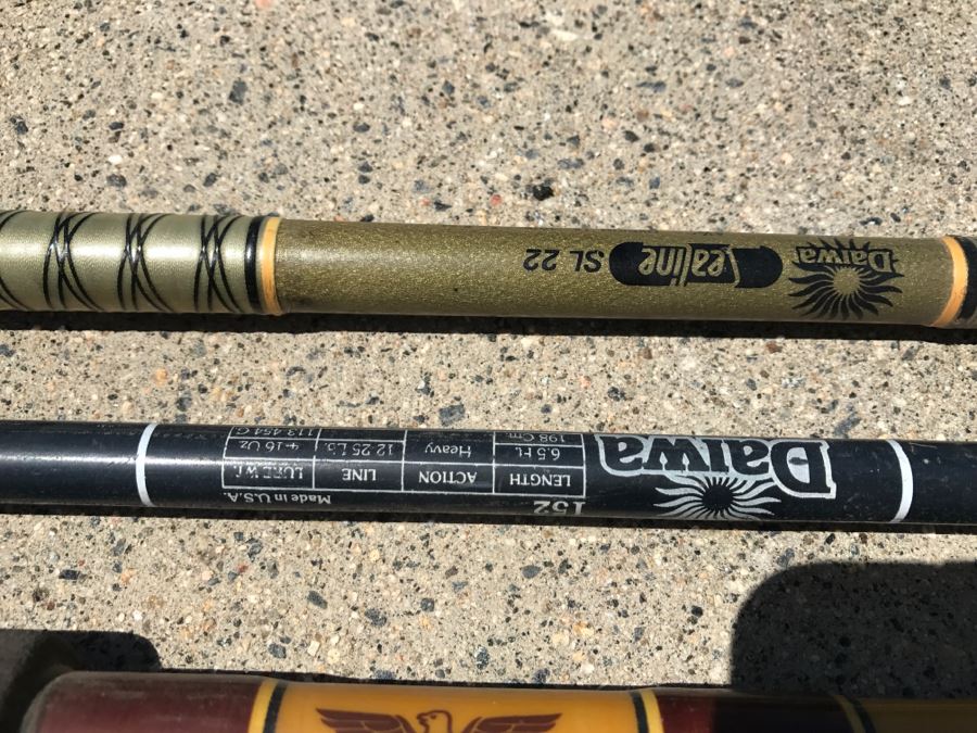 Set Of 3 Saltwater Fishing Poles Fenwick Pacificstik Fenglass And Daiwa SL 22 [Photo 7]