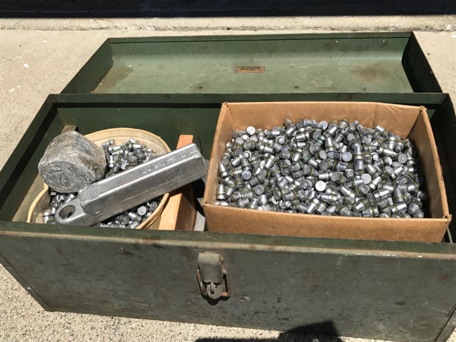 Vintage Kennedy Kits Metal Toolbox LOADED With Custom Cast LEAD Bullets .45 Caliber Made From Bullet Mold Featured In This Sale 160LBS Worth [Photo 5]