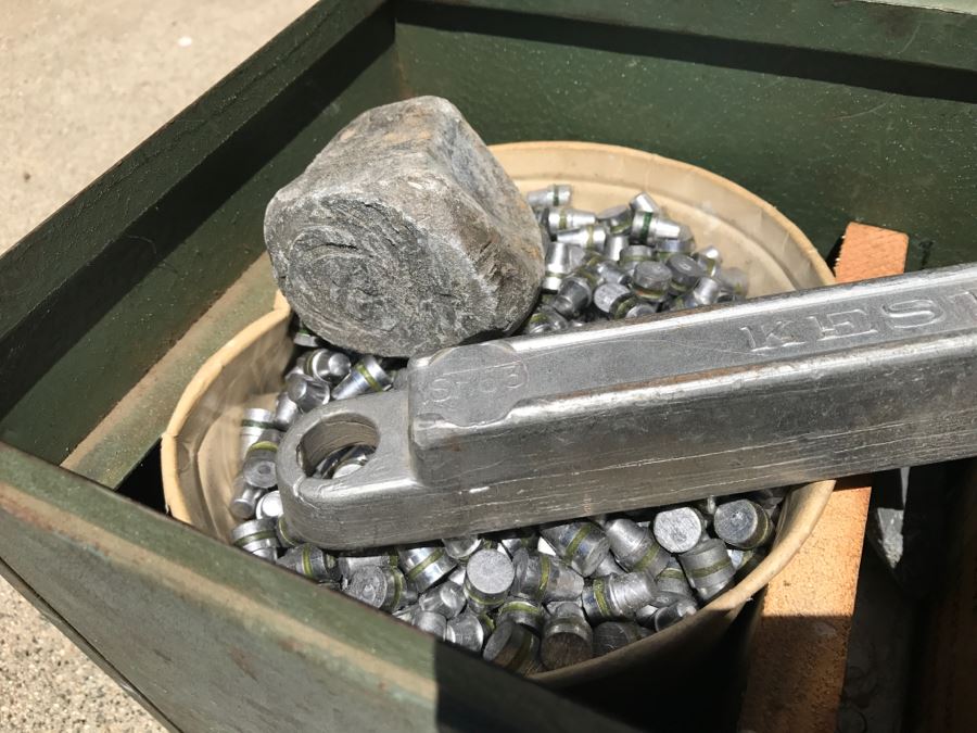 Vintage Kennedy Kits Metal Toolbox LOADED With Custom Cast LEAD Bullets .45 Caliber Made From Bullet Mold Featured In This Sale 160LBS Worth [Photo 10]
