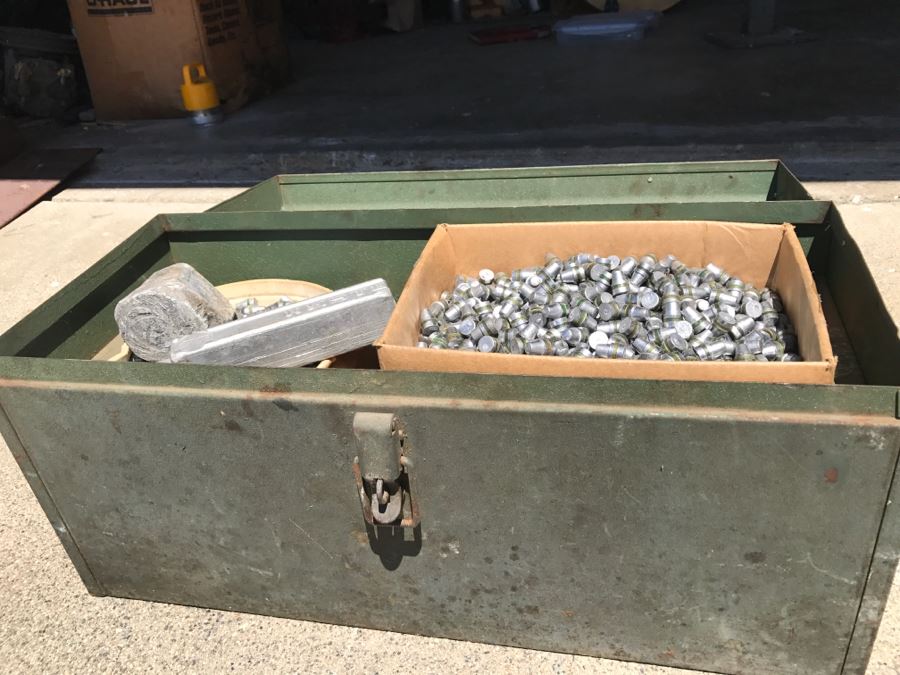 Vintage Kennedy Kits Metal Toolbox LOADED With Custom Cast LEAD Bullets .45 Caliber Made From Bullet Mold Featured In This Sale 160LBS Worth [Photo 9]