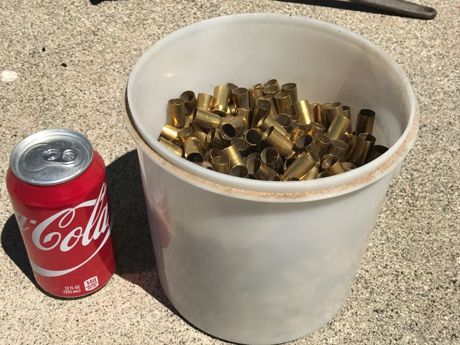Bucket Of .45 Auto Brass Cases For Lead Bullets - Will Weigh [Photo 2]
