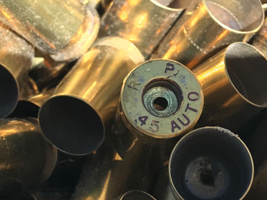 Bucket Of .45 Auto Brass Cases For Lead Bullets - Will Weigh [Photo 5]