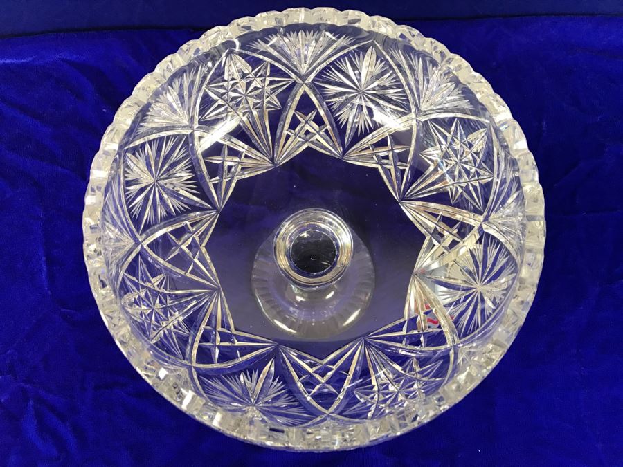 Stunning Footed Cut Crystal Bowl [Photo 7]