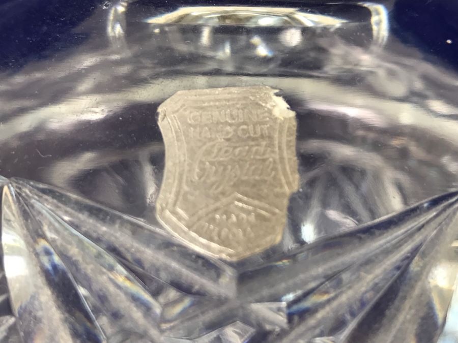 Genuine Hand Cut Lead Crystal Footed Lidded Candy Jar Made In Poland [Photo 4]
