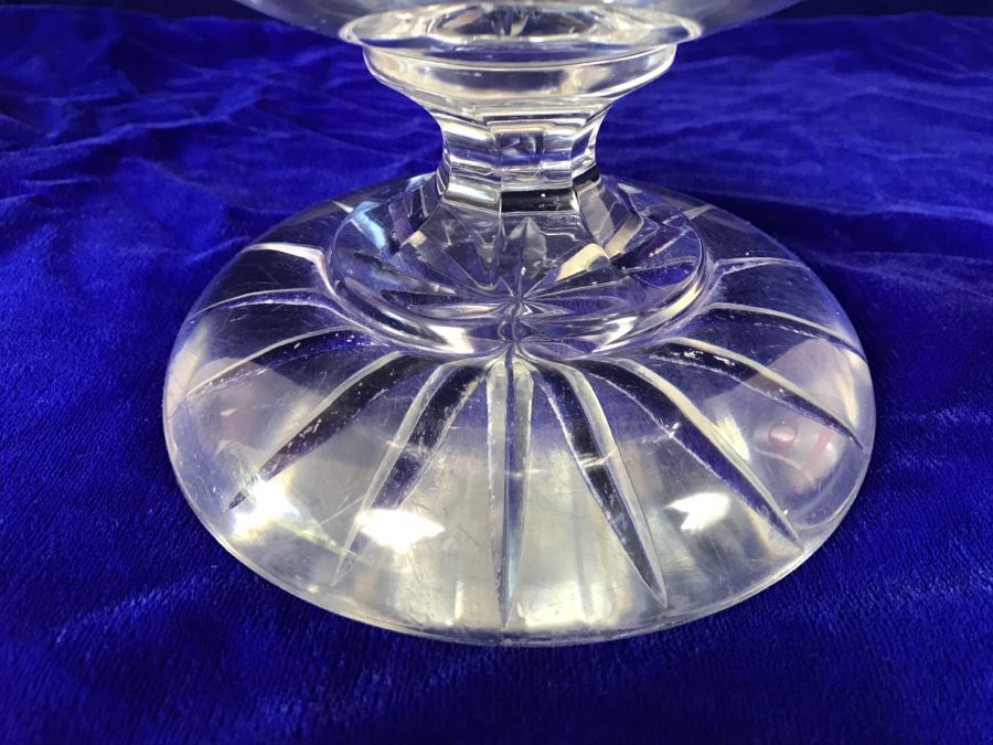 Genuine Hand Cut Lead Crystal Footed Lidded Candy Jar Made In Poland [Photo 7]