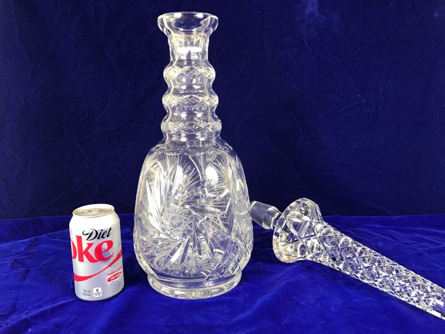 Massive Cut Crystal Decanter With Huge Stopper [Photo 3]