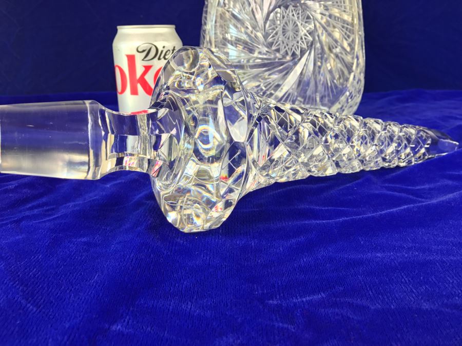 Massive Cut Crystal Decanter With Huge Stopper [Photo 13]