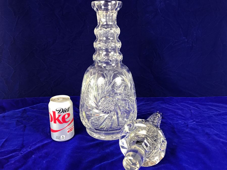 Massive Cut Crystal Decanter With Huge Stopper [Photo 11]
