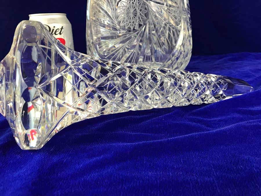 Massive Cut Crystal Decanter With Huge Stopper [Photo 14]