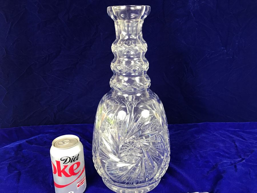 Massive Cut Crystal Decanter With Huge Stopper [Photo 15]