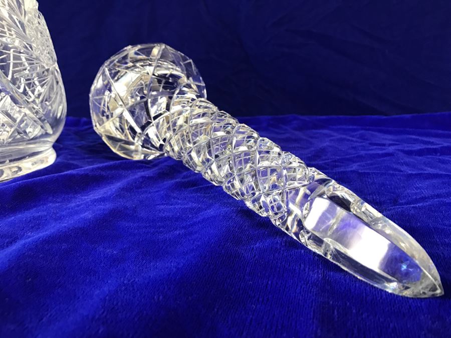Massive Cut Crystal Decanter With Huge Stopper [Photo 4]