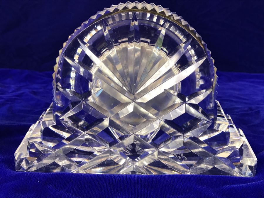 Waterford Crystal Mantle Clock And Waterford Crystal Pen Holder Ireland [Photo 5]