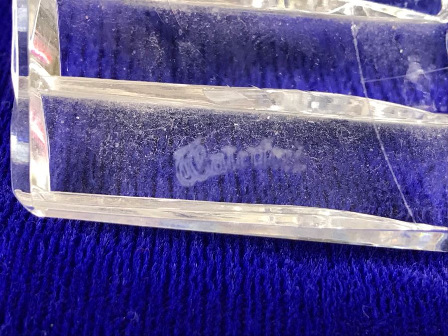 Waterford Crystal Mantle Clock And Waterford Crystal Pen Holder Ireland [Photo 7]