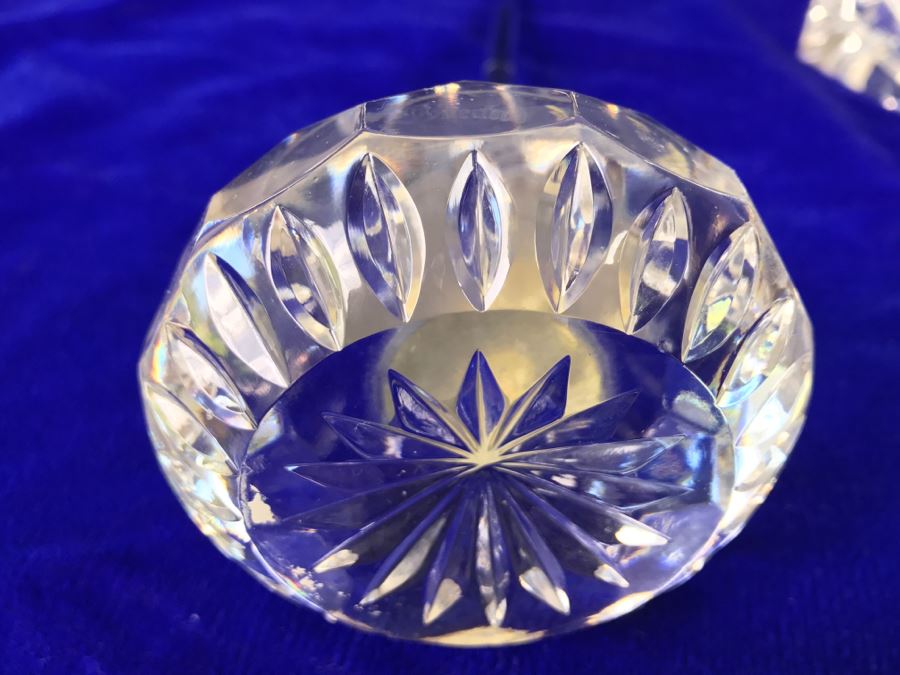 Waterford Crystal Mantle Clock And Waterford Crystal Pen Holder Ireland [Photo 10]