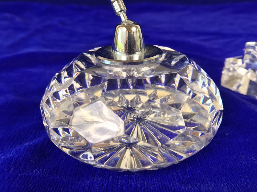 Waterford Crystal Mantle Clock And Waterford Crystal Pen Holder Ireland [Photo 9]