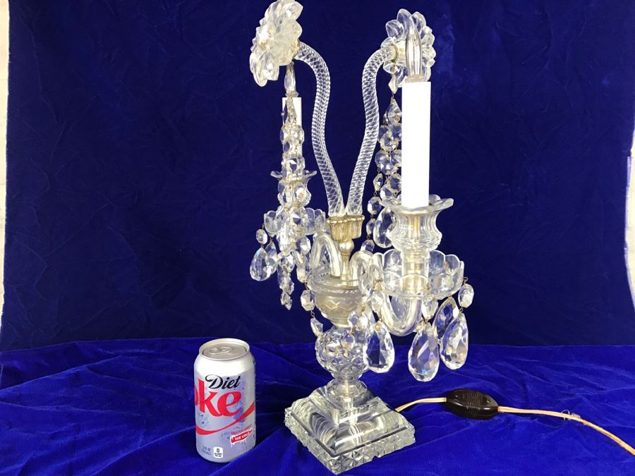 Stunning Electrified Crystal Candelabras