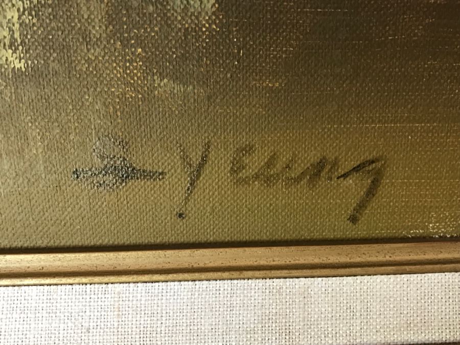 Original Oil Painting Of Roses In Vase Hand Signed Lower Right In Gold Frame [Photo 5]