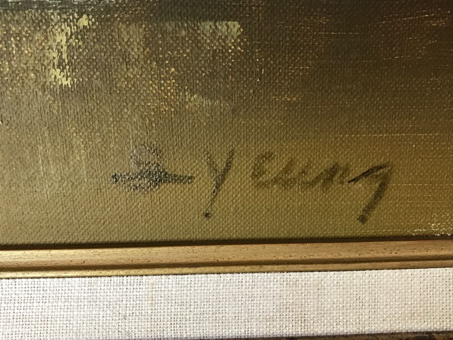 Original Oil Painting Of Roses In Vase Hand Signed Lower Right In Gold Frame [Photo 4]