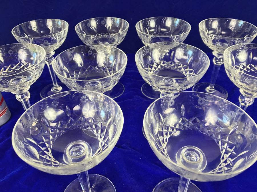 Set Of 10 Rogaska Crystal Gallia Stemware Glasses [Photo 9]
