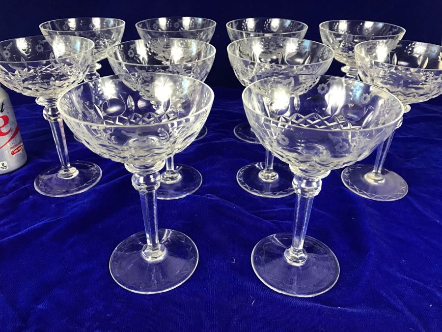 Set Of 10 Rogaska Crystal Gallia Stemware Glasses [Photo 10]