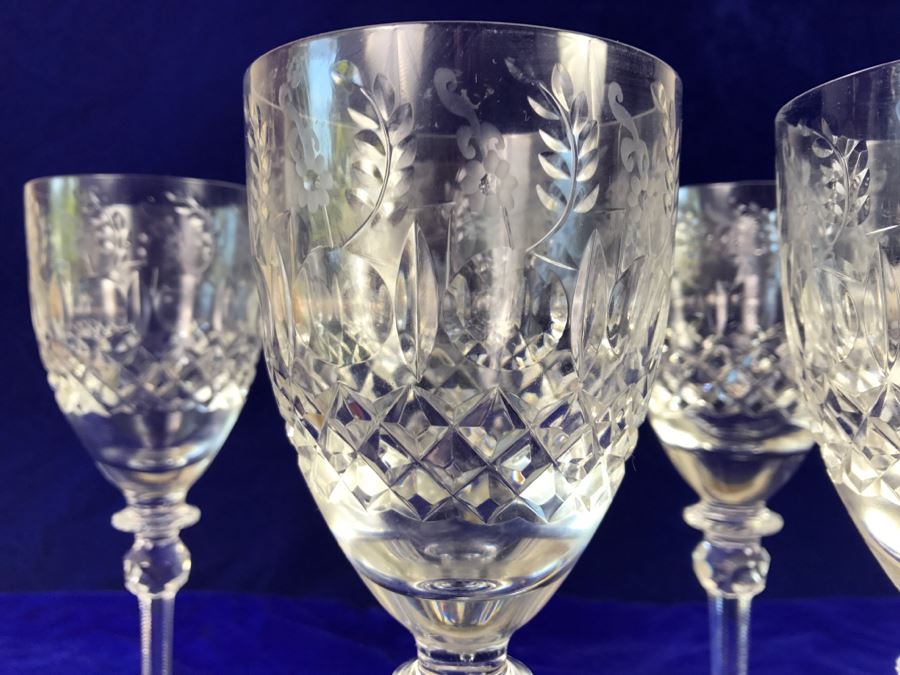 Set Of 6 Rogaska Crystal Gallia Stemware Glasses [Photo 5]