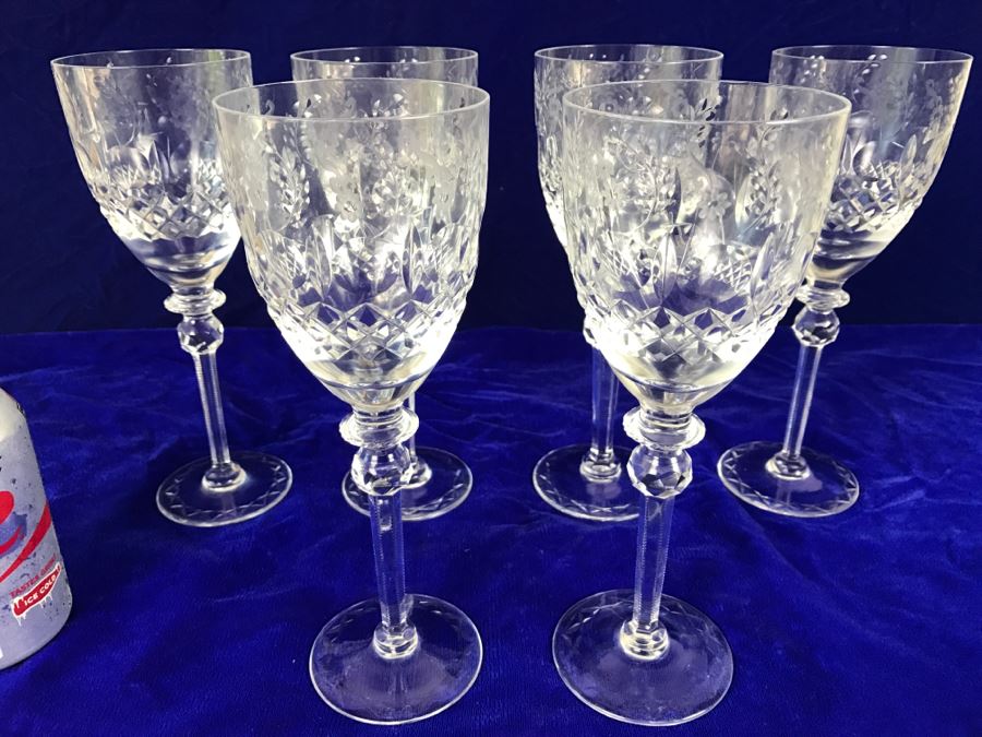 Set Of 6 Rogaska Crystal Gallia Stemware Glasses [Photo 2]