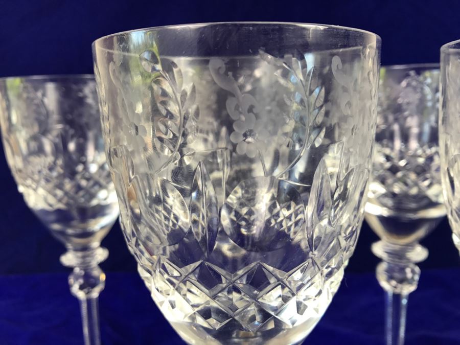 Set Of 6 Rogaska Crystal Gallia Stemware Glasses [Photo 4]