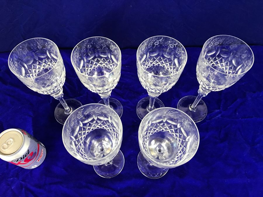 Set Of 6 Rogaska Crystal Gallia Stemware Glasses [Photo 8]