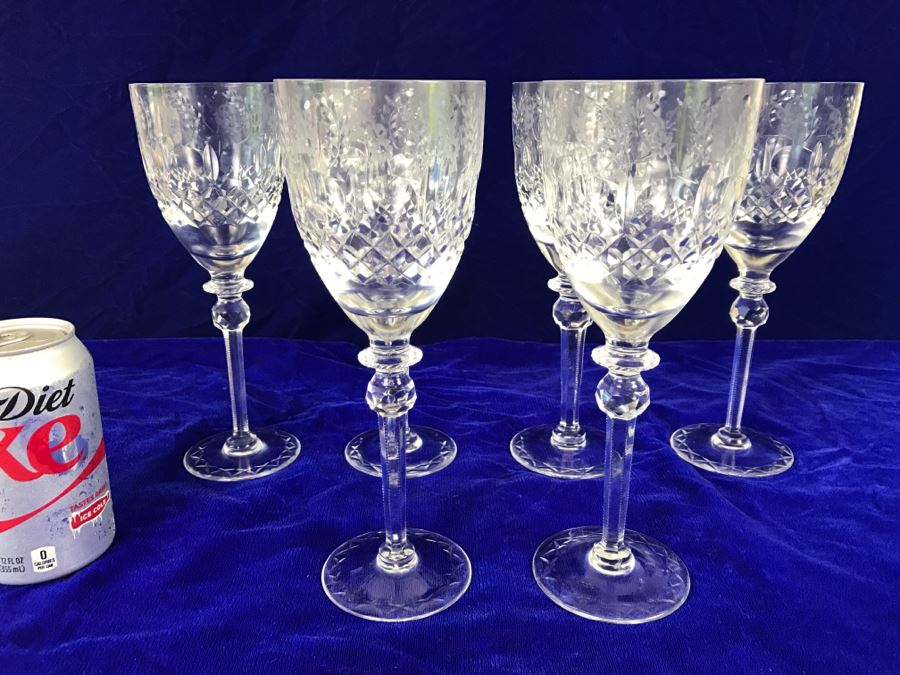 Set Of 6 Rogaska Crystal Gallia Stemware Glasses [Photo 1]
