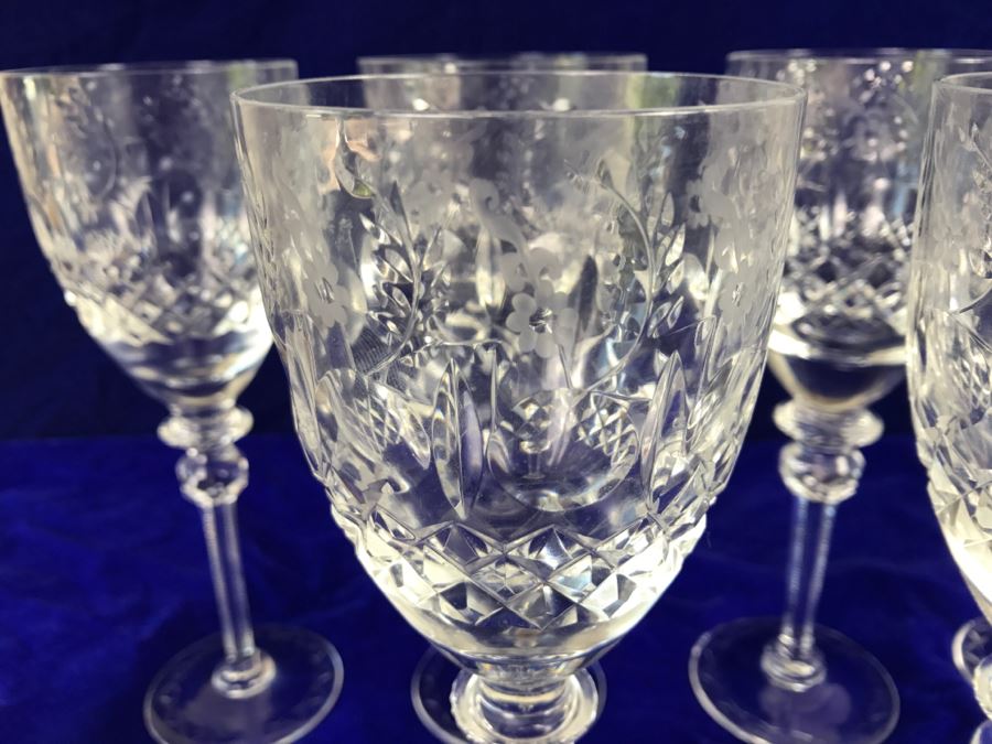 Set Of 6 Rogaska Crystal Gallia Stemware Glasses [Photo 3]