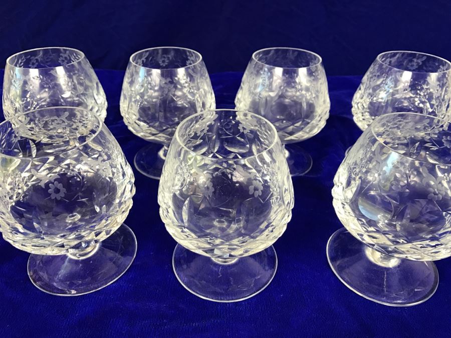 Set Of 7 Rogaska Crystal Gallia Stemware Glasses [Photo 3]