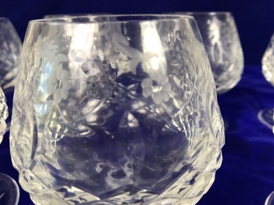 Set Of 7 Rogaska Crystal Gallia Stemware Glasses [Photo 5]