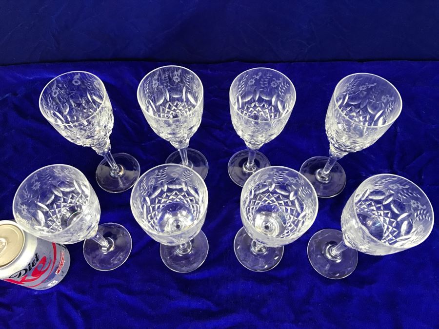 Set Of 8 Rogaska Crystal Gallia Stemware Glasses [Photo 7]