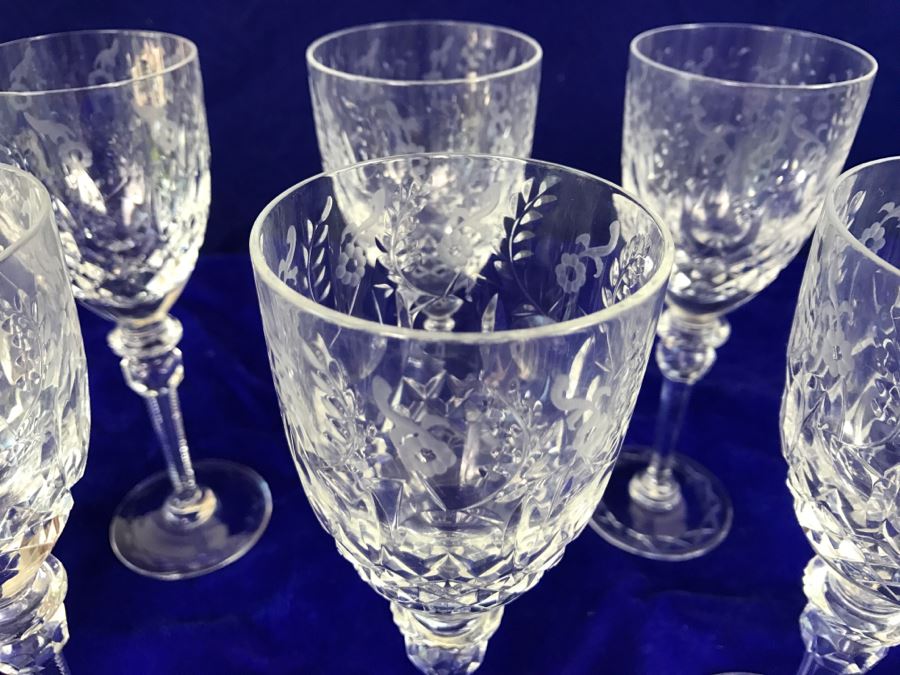 Set Of 8 Rogaska Crystal Gallia Stemware Glasses [Photo 4]