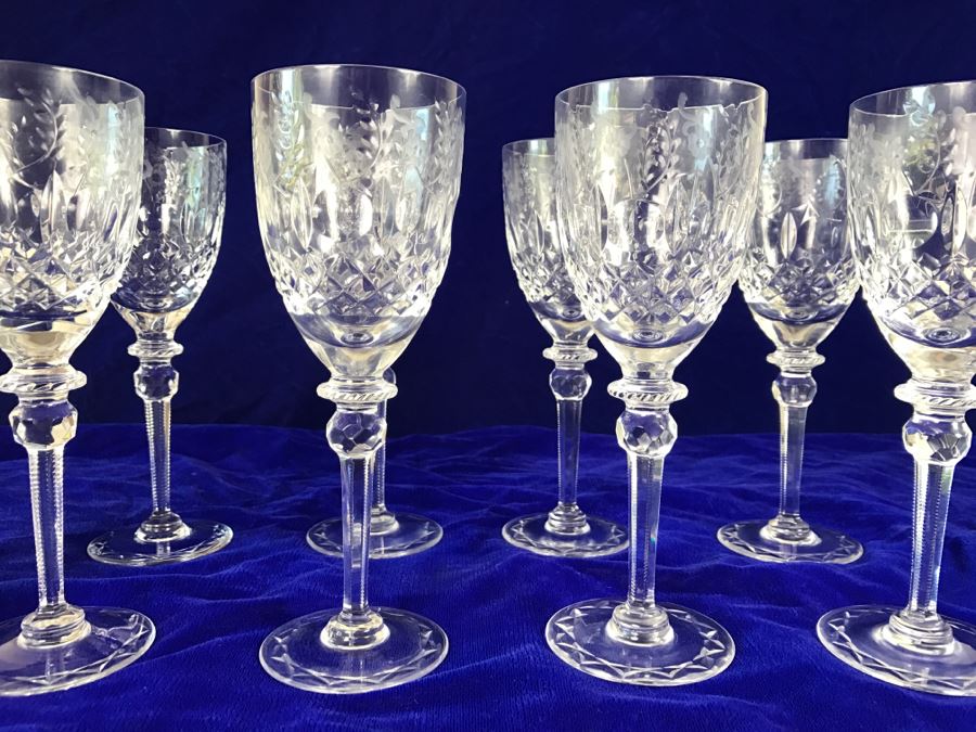Set Of 8 Rogaska Crystal Gallia Stemware Glasses [Photo 2]