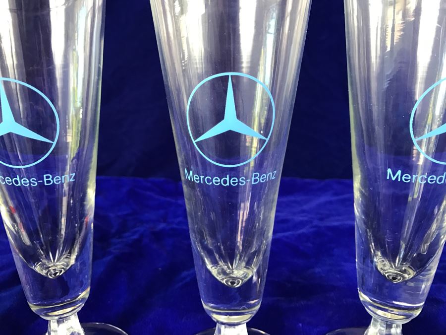 Set Of 4 Mercedes-Benz Advertising Stemware Glasses [Photo 4]