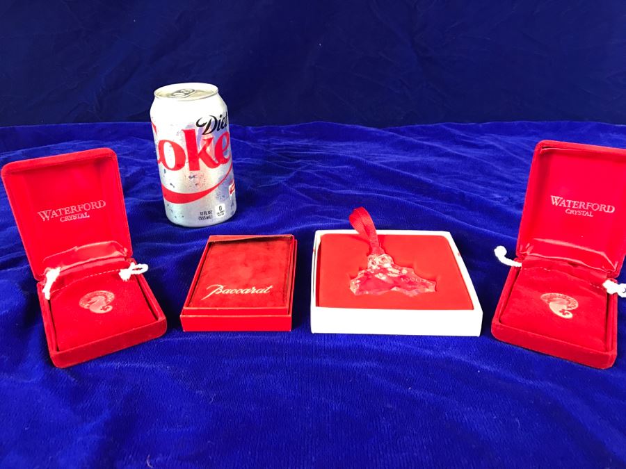 Crystal Christmas Decorations Baccarat, Waterford Crystal And Orrefors Crystal With Boxes [Photo 14]