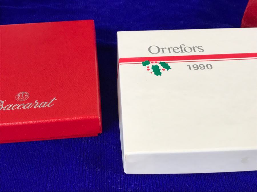 Crystal Christmas Decorations Baccarat, Waterford Crystal And Orrefors Crystal With Boxes [Photo 13]