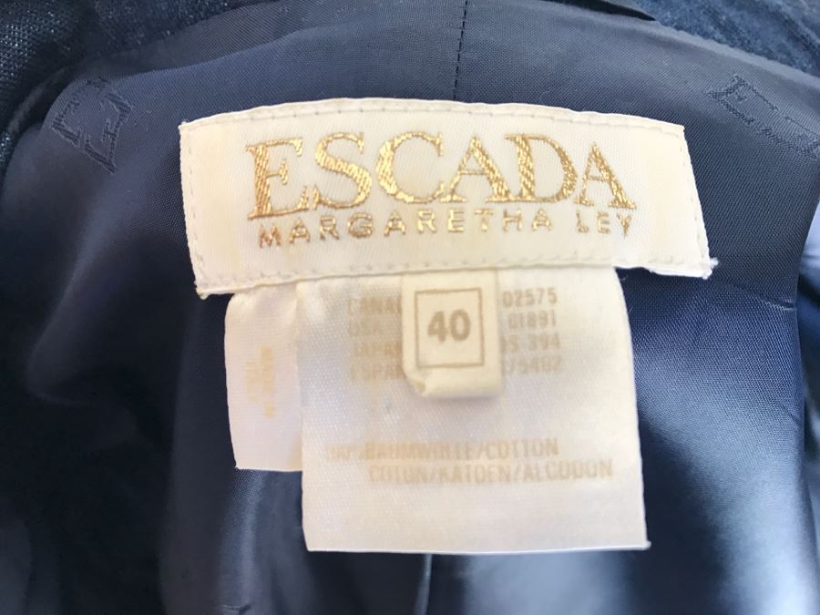 ESCADA By Margaretha Ley Denim Jacket With Matching Jeans Gold Buttons ...