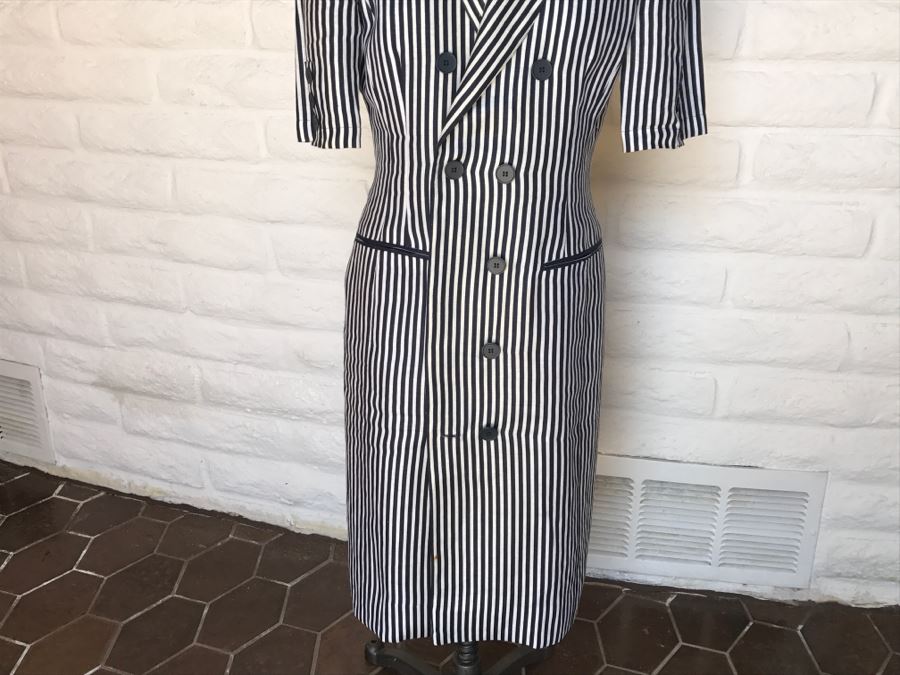 Louis Feraud Classy Striped Dress [Photo 4]