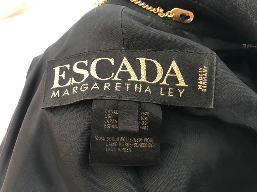 ESCADA By Margaretha Ley Gray Jacket With Matching Skirt