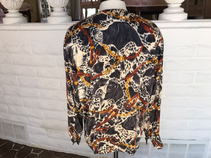 ESCADA By Margaretha Ley Button Up Shirt With Dog Print [Photo 6]