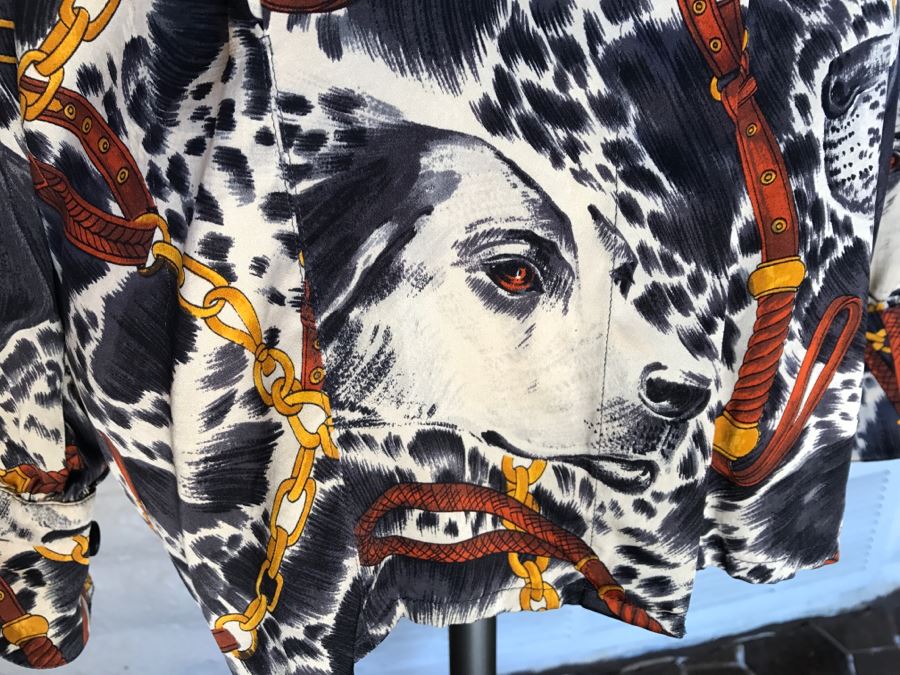 ESCADA By Margaretha Ley Button Up Shirt With Dog Print [Photo 5]