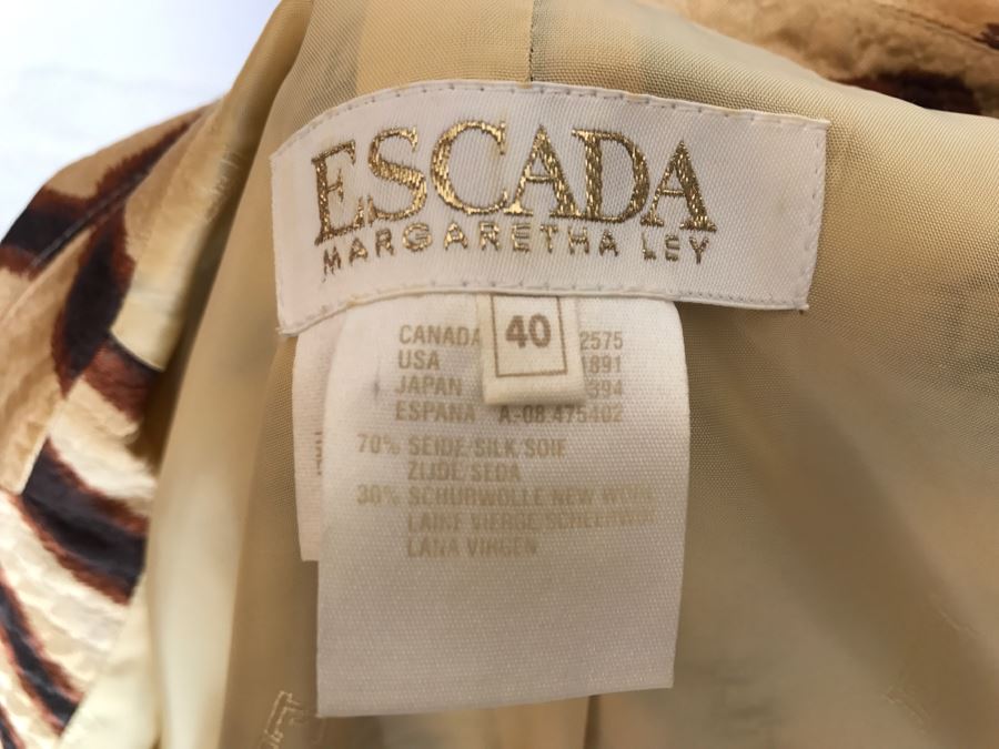 ESCADA By Margaretha Ley Animal Print Jacket Size 40 [Photo 5]