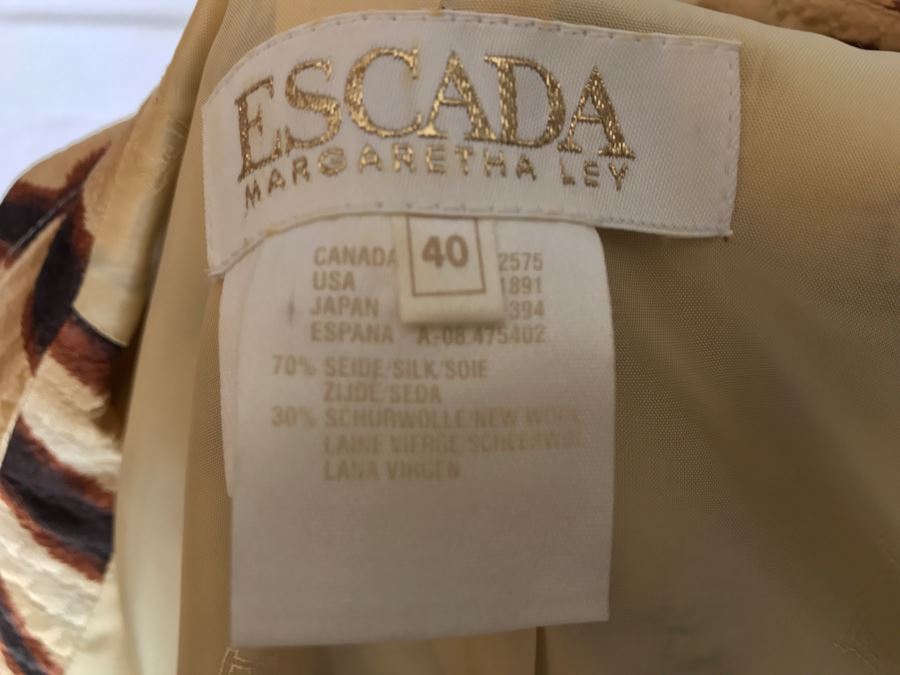 ESCADA By Margaretha Ley Animal Print Jacket Size 40 [Photo 6]