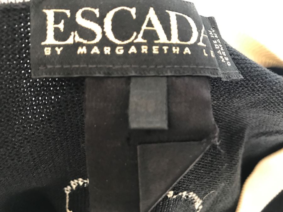 ESCADA By Margaretha Ley 2-Piece Outfit Black With White Circles Size 38 [Photo 10]