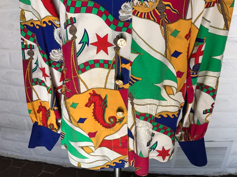 ESCADA By Margaretha Ley Silk Shirt Size 36 [Photo 3]